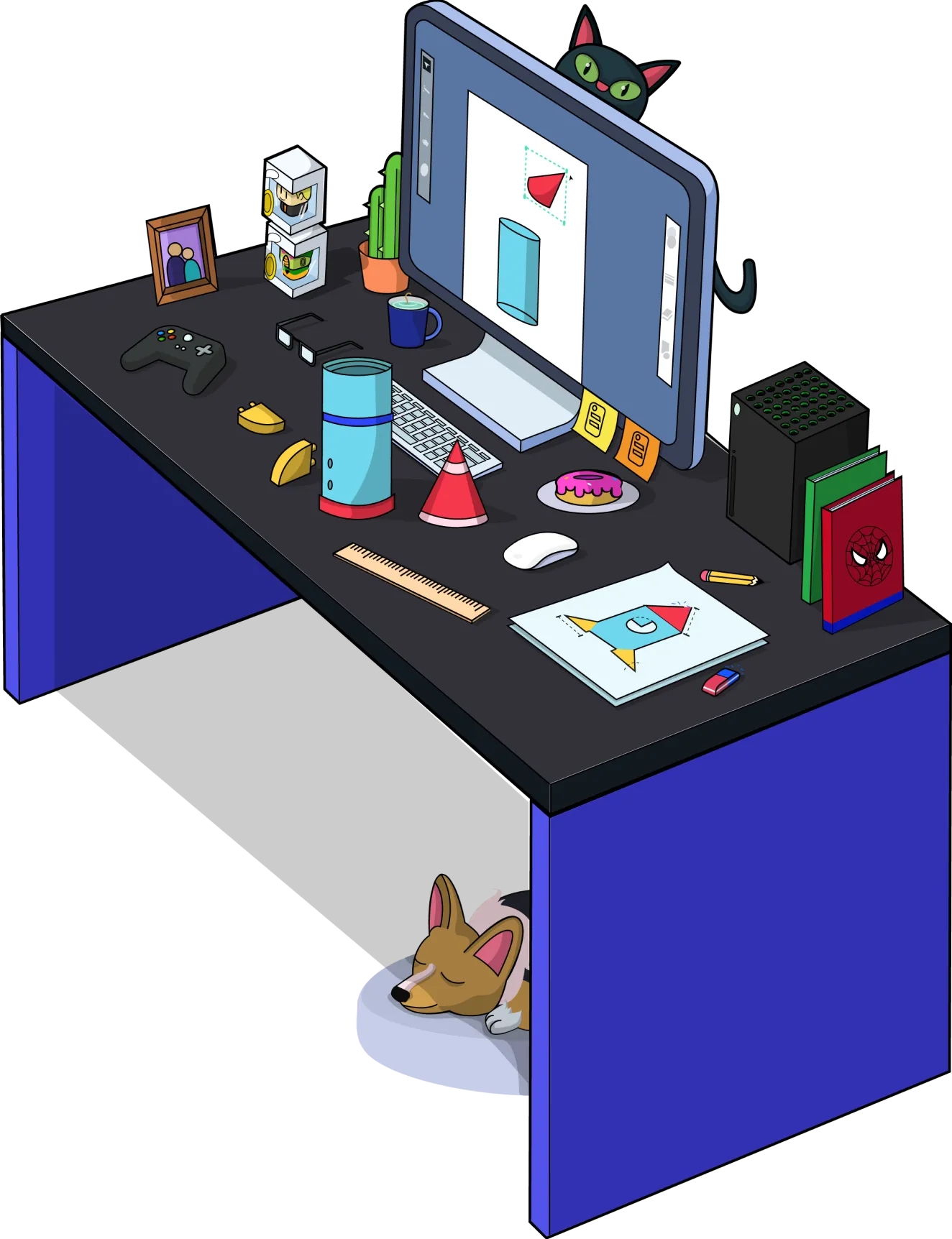 Ilustración de escritorio